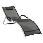 Guļamkrēsls BRIGO 177x65x73cm, melns