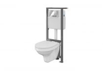 WC sistēma CERSANIT AQUA (WC pods, rāmis, poga)