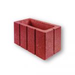 Betona bloks dārzam FLORA CUBE 500x250x250mm, sarkans