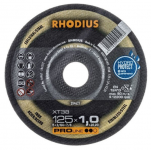 Griešanas disks tēraudam Rhodius FT38 INOX, 125x1.0mm