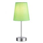 Galda lampa HEINRICH 390546, 40W, E14, matēta niķeļa/ zaļa