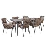 Dārza mēbeļu komplekts ANDROS K21173, galds un 6 krēsli