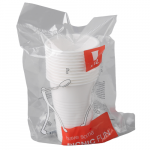 Vienreizlietojamas plastmasas glāzes Spino, baltas, 12 gab, 200 ml