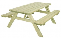 Piknika galds ar soliem 177x154x74 cm, priede/egle