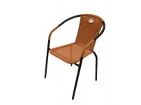 Dārza krēsls, metāla, pīts, bēšs, 55x56x74 cm