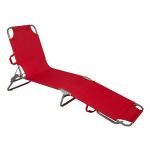 Guļamkrēsls 188x54x24 cm, sarkans