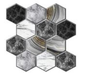  3D uzlīmes GRACE TP02810, marmors, 30x30 cm, 4gab