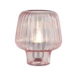 Galda lampa RIPPLE GLASS 135417, 40W, E27, rozā
