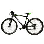 MTB velosipēds GIRARDENGO 27.5'', 18 ātrumi, ar tērauda rāmi, melns/zaļš