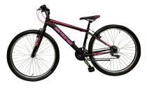 MTB velosipēds GIRARDENGO 27.5'', 21 ātrums, ar tērauda rāmi, melns/rozā