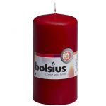 Svece BOLSIUS cilindrs, Ø5.8x12cm, tumši sarkana