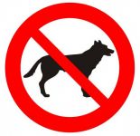 Uzlīme "Ar dzīvniekiem ieeja aizliegta" D15cm