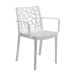 Dārza krēsls BICA Matrix Armchair 16353, 58x55x82 cm, balts