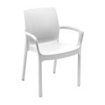 Dārza krēsls IPAE LORD 60x54x82 cm, balts