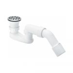 Dušas vanniņas sifons Viega, 1 1/2x 40/50 mm, plastmasa, balts/nerūsējošais tērauds 312121