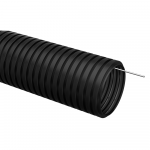 Gofrēta caurule ar stiepli IEK CTG20-16-K02, D16 mm, 50 m, melna (cena par 1m)