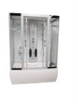 Masāžas dušas kabīne VENTO VERONA  85x150x200cm, dziļais paliktnis (45 cm), caurspīdīgi stikli