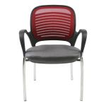 Klienta krēsls Home4you TORINO 27707, 59xD59xH84cm, sarkans