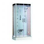 Masāžas dušas kabīne VENTO BOLOGNA 80x120x218cm, zemais paliktnis (15cm), caurspīdīgi stikli