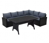 Mēbeļu komplekts - galds: 135x75x65 cm; Stūra dīvāns: 230x180x73 cm