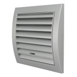 Plastmasas ventilācijas reste Europlast N10RS, 148x153mm, regulējama, sudraba