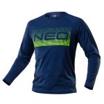 T-krekls ar garām piedurknēm NEO PREMIUM 81-619, 100% kokvilna, zils, XXL izmērs