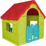 Bērnu rotaļu māja Keter Wonderfold Playhouse (saliekama) 29202656732, sarkana/zaļa/zila