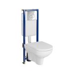 Iebūvējams tualetes pods Cersanit City CleanOn, ar SC vāku un pogu, S701-643