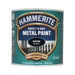 Metāla aizsargkrāsa Hammerite Satin 0.25 L melna