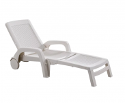 Sauļošanās krēsls BICA Miami 16178, 190x70x46 cm, balts