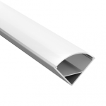 Anodēts alumīnija profils LED lentēm Visional 1 m, 30x30 mm, Balts