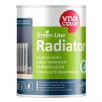 Krāsa radiatoriem Vivacolor Green Line Radiator Pusmatēta A-bāze 0.9L