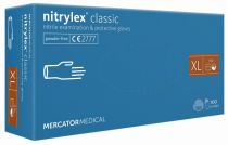 Nitrila cimdi Nitrylex MERCATOR zili, 100 gab, XL izmērs